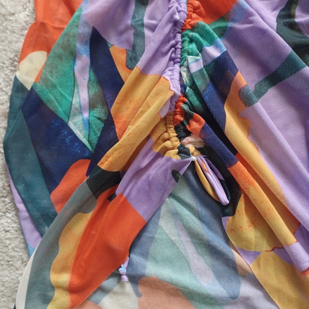 COLORBLOCK sheer mini dress - Picture 7 of 8